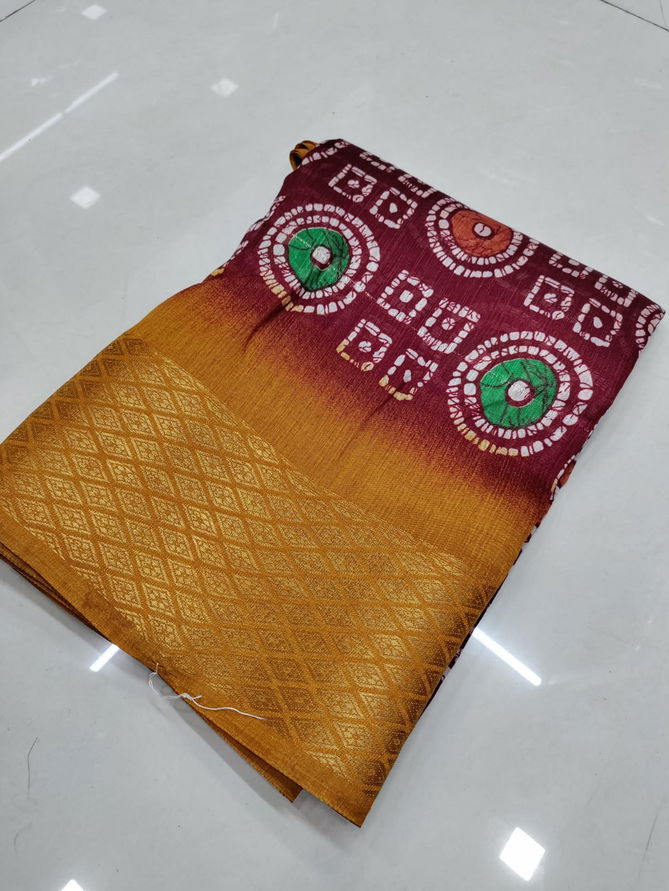 KGM Battik Bandhani Printed Non Catalog Sarees Catalog